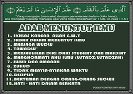 Secara bahasa, pengertian adab adalah sebuah akhlak mulia dalam bentuk tingkah laku, tabiat atau aturan yang didasarkan pada norma maupun agama. Adab Menuntut Ilmu Pondok Pesantren Syafi I Akrom Kota Pekalongan