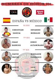 En partidos de mundiales, la selección de méxico enfrentó a españa 1 vez, incluyendo 0 triunfos, 0 empates y 1 derrota. Hombres De Honor 101 Mexico Vs Espana Mma Event Tapology