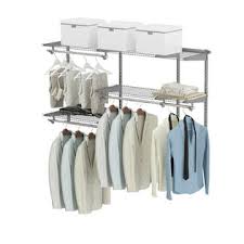 Maybe you would like to learn more about one of these? Costway Custom Closet Organizer Kit 3 To 5 Ft Wall Mounted Closet System W Hang Rod Grey