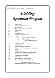 Wedding Reception Program Template Business Plan For Free Pro Form With Regard In 2020 Wedding Reception Schedule Wedding Reception Program Order Of Wedding Reception