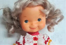 70s Playmates Doll Hong Kong Cute Doll Playmates Polka Dot Dress 11 Inch  Doll