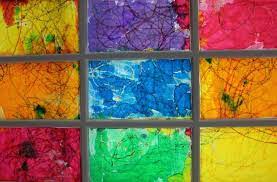 Homemade Stained Glass Wishing For A Rainy Day To Do This One With The Girls Glass Art Projects Painting On Glass Windows Stained Glass Windows