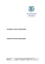 clinical care guidelines constipation guidelines pages 1