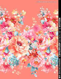 牡丹花手绘牡丹 flower wallpaper vintage flowers flower wall