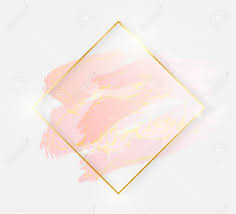 Watercolor stain paint brush stroke. Gold Shiny Glowing Rhombus Frame With Rose Pastel Brush Strokes Royalty Free Cliparts Vectors And Stock Illustration Image 126323919