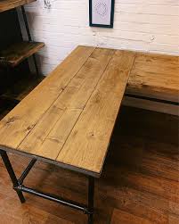 Get it as soon as fri, may 14. Industrial Scaffold Board Corner Desk On Steel Pipe Legs Rustic Reclaimed Timber Wood L Shaped Desk On Steel Scaffolding Tube Iron Frame