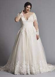Plus Size Wedding Dress Ivory Color Cleveland Area 1980 Plus Size Weddin Plus Size Wedding Dresses With Sleeves Plus Wedding Dresses Wedding Dress Long Sleeve