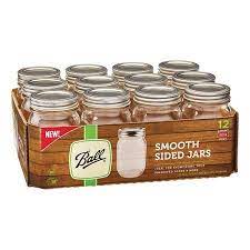 Chiot's run mason jars are incredibly useful. Ball Smooth Glass Mason Jars With Lids Bands Regular Mouth 16 Oz 12 Count Walmart Com Glass Mason Jars Pint Mason Jars Ball Mason Jars