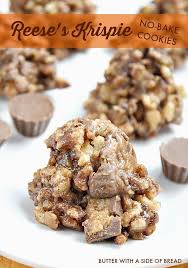 Reese S Krispie No Bake Cookies Butter With A Side Of Bread Baking Recipes Cookies Desserts Dessert Recipes