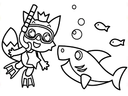 Baby shark coloring pages are a fun way for kids of all ages to develop creativity, focus, motor skills and color recognition. Pinkfong And Baby Shark Coloring Page Free Printable Coloring Pages For Kids