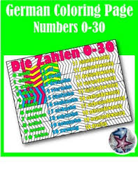 Coloring pages have a positive effect on mental health. Die Zahlen Numbers 0 30 German Adult Coloring Pages By Sra Collier
