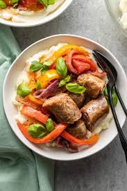 Pat chicken dry, salt and pepper both sides and dust in. Italian Sausage With Peppers And Onions Nourish And Fete