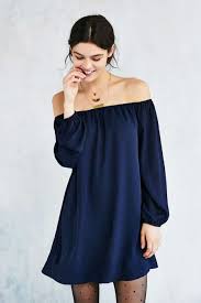 Off The Shoulder Dresses Shop Off Shoulder Casual Dress Long Sleeve Short Dress Long Sleeve Navy Dress