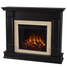 For the price, the dimplex electric fireplace looks surprisingly close to a real fireplace. Real Flame Silverton Indoor Electric Fireplace In Black G8600e B