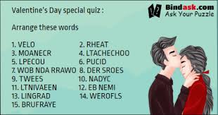 Maybe you would like to learn more about one of these? Valentine S Day Special Quiz Arrange These Words Puzzles Riddles