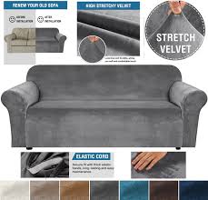 Grey sofa and blue cushions flanked by a wall gallery in geometric and floral pattern. Habitat Louis Dark Grey Velvet 4 Seater Sofa For Sale Ebay