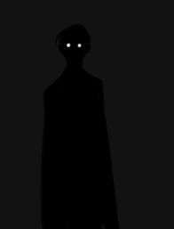 Same figure, not really a body but a black some what formed mist. Black Figure With White Eyes Google Search Welcome To Night Vale Monster Prom Shadow