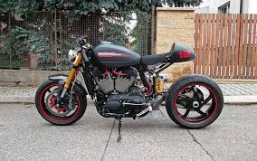 Harley Black Magic Custom Cafe Racer Cafe Racer Motorcycle Cafe Racer