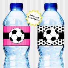 On the invitation ask your guests to dress in their soccer jerseys. Soccer Water Bottle Labels Pink Soccer Printable Sports Birthday Party Decorations Instant Download Soccer Theme Party By Helenaprints Catch My Party