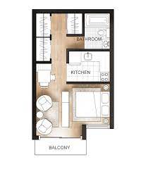 Floor Plan Rendering Of A 330 Sq Ft Downtown Studio Studio Floor Plans Small Apartment Layout Studio Apartment Floor Plans