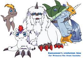 It possesses the confusion protection and sleep protection traits, and has the special skill dive. Gomamon Evolution Line By Princessyin On Deviantart