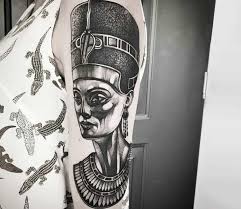 The most common queen nefertiti tattoo is of one of her famous busts, which can fit just about anywhere on the body. Nefertiti Tattoo By Jackart Tattoo Post 25038