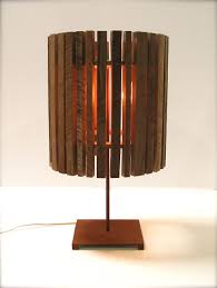 Wooden Side Table Lamp Lamp Wooden Desk Lamp Wooden Lampshade