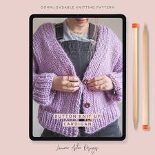 Unfollow waistcoat knitting pattern to stop getting updates on your ebay feed. Button Knit Up Cardigan Knitting Pattern Lauren Aston Designs