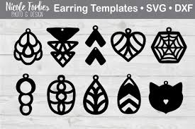 Download Leather File Svg Earring Free Template In 2020 Earring Cards Template Jewelry Template Diy Leather Feather Earrings SVG Cut Files