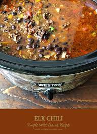 Elk And Black Bean Chili Wild Game Cuisine Nevadafoodies Elk Recipes Elk Chili Elk Chili Recipe