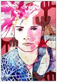 Matisse-inspired gel prints with homemade stencils