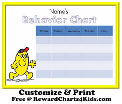 Free Behavior Charts