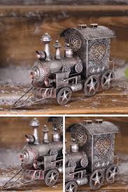 Exhart 35 In Metal Train Statue Hayneedle Christmas Decorations Rustic Decor Family Christmas