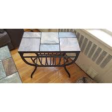 Sleek lines and muted gray tone make up this designer piece. Ashley Slate Top Coffee Table 2 Side Tables Aptdeco