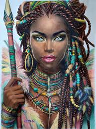 Harlequinn Le Blanc, Freebie,Elf Girl, done with Ohuhu markers, gel pens,  Stickles