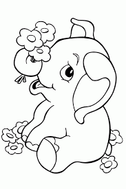 Every baby is cute but an elephant baby is cuter. Cute Elephant Coloring Pages Coloring Home