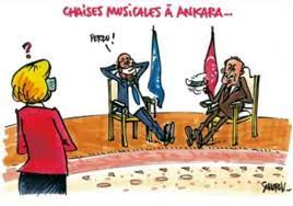 Brussels and ankara are trading recriminations in the wake of a diplomatic faux pas that observers say smacked of turkish chauvinism. Michel Henrion S Tweet Cartoon De Sondron L Avenir Sofagate Euhm Trendsmap