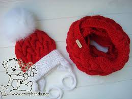 Check spelling or type a new query. Little Santa Set Winter Baby Cable Knit Infinity Scarf Pattern Crazy Hands