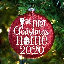 Buy your favorite keepsake ornaments at ornament premiere and get special offers and lots of crown rewards bonus points. Amazon Com 2020 First Home Glass Christmas Tree Ornament Couples Family Holiday Decoration Gift Handmade