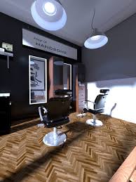 High End Barber Shop Fixture Popular Hair Cutting Station To Queanbeyan