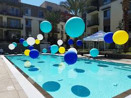 Pool Balloons Summer Party Pool Party Party Ideas Backyard Pool Parties Graduation Pool Parties Pool Birthday Party