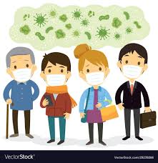 People Wearing Face Masks Against Viruses Vector Image On Vectorstock In 2020 Character Illustration Doodle Cartoon Art Drawings For Kids