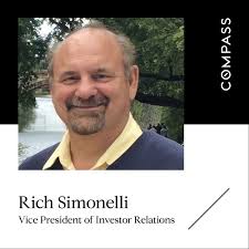 We are thrilled to share that Richard Simonelli will join Compass to lead  our expanded Investor Relations (IR) team as our new Vice President of  Investor Relations!