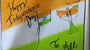 Happy Indipendance Day Drawing Chart Card