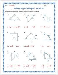 Create your own worksheets like this one with infinite geometry. Special Right Triangles 45 45 90 Practice Worksheet By Dr Pepper Lover