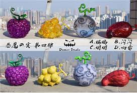 Demon Studio Devil Fruit Set 4 Transparent One Piece Statue Resin 11cm Ebay