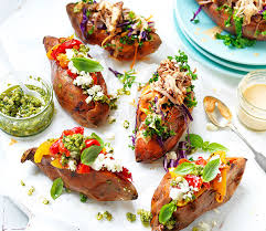 Sweet potatoes are a low glycemic index (gi) food. Move Over Jacket Potato Try These Three Stuffed Sweet Potato Recipes Myfoodbook Food Stories