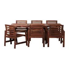 En bois, en métal ou en certaines de nos tables et chaises sont pliantes pour pouvoir les mettre de côté quand vous ne vous en servez pas. Applaro Brown Stained Table 6 Chairs W Armrests Outdoor Ikea Ikea Outdoor Ikea Patio Outdoor Dining Furniture