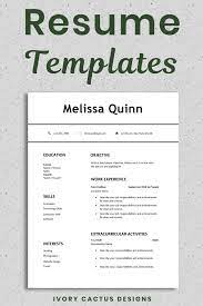 In the united states, a cv is used by people applying for. Student Resume Template Word Simple Modern Clean Easy One Page Resume Cv Template First Job Digital Download Pdf Teenagers Melissa Student Resume Template Student Resume Resume Template Word