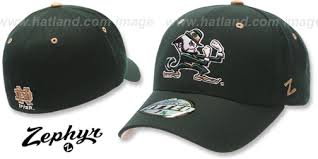 Notre dame irish baseball cap hat green embroidered top of the world one fit. Notre Dame Dhs Fitted Hat By Zephyr Green
